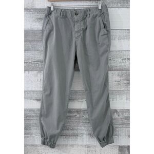 Bear Bottom Pants Joggers Mens L (Fit 32x29) Gray Chino Elastic Waist Stretch